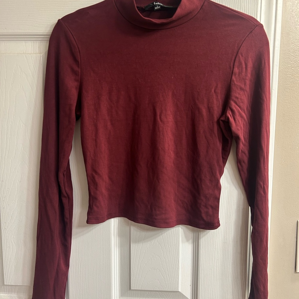 Lulu's Rich Burgundy Long Sleeve Tee